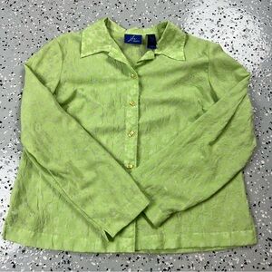 JH Collectibles Lime Floral Boho Blouse Coverup